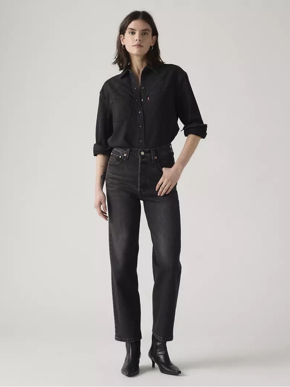 Levis Ribcage Straight Ankle Denim